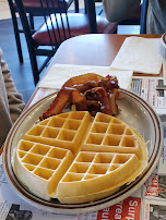 Belgian waffle with bacon